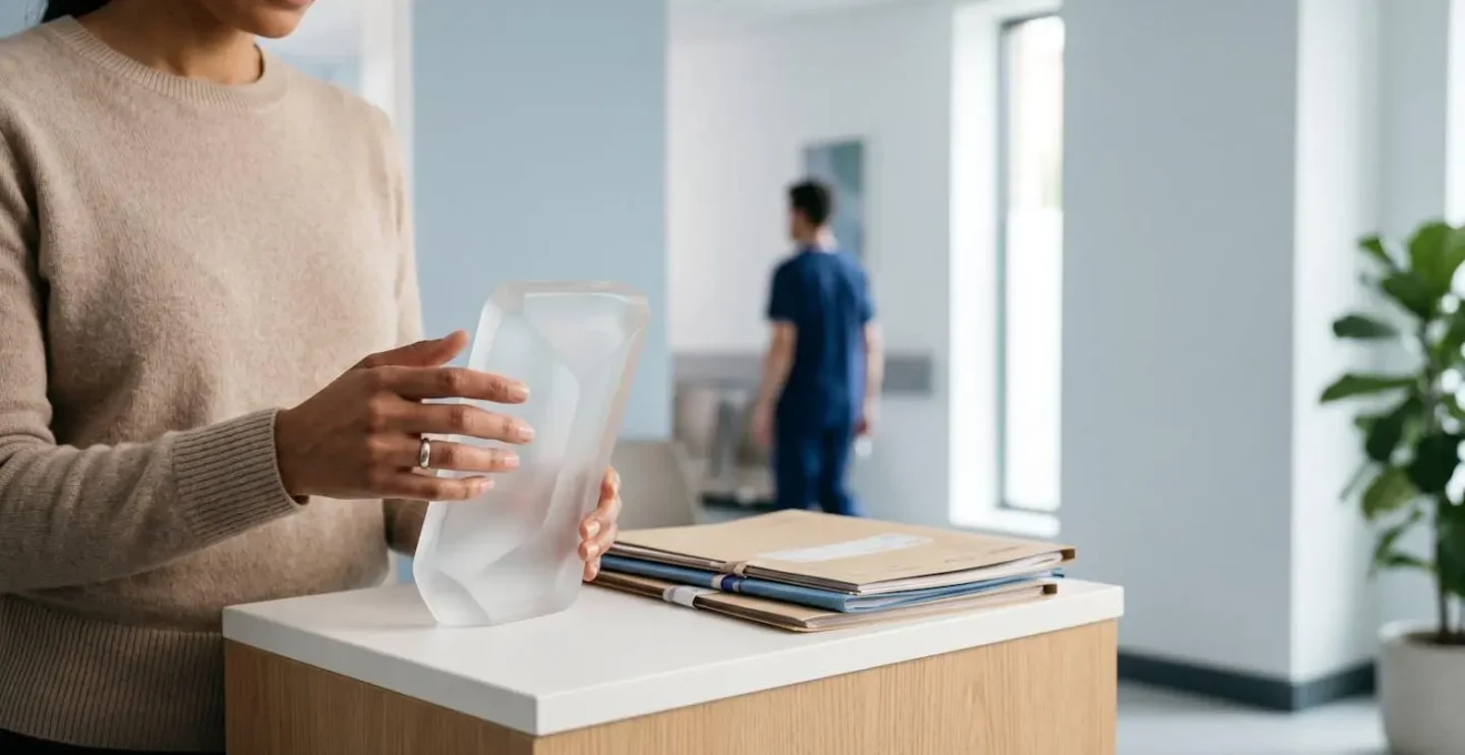 Abstract representation of personal medical data privacy protection and NHS digital healthcare records