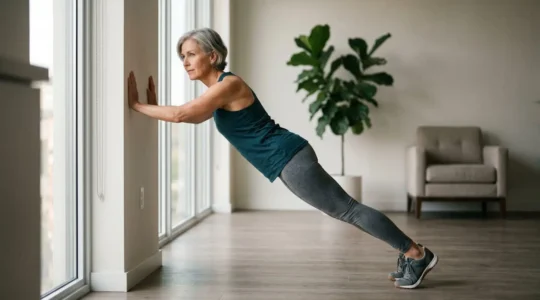 Older adult showcasing physical strength and vitality through healthy protein-rich nutrition habits